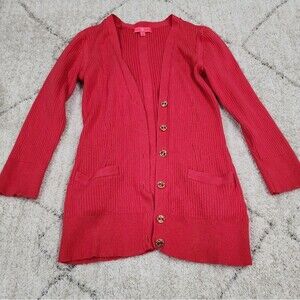 Ivanka Trump coral cardigan size Small Feminine Money Silhouette‎ Enhacer Glam